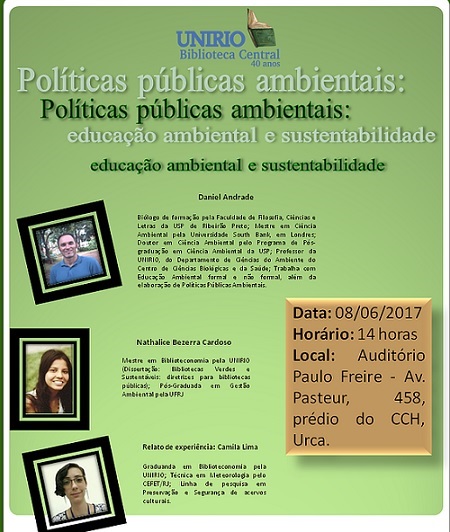 Biblioteca promove evento sobre educação ambiental