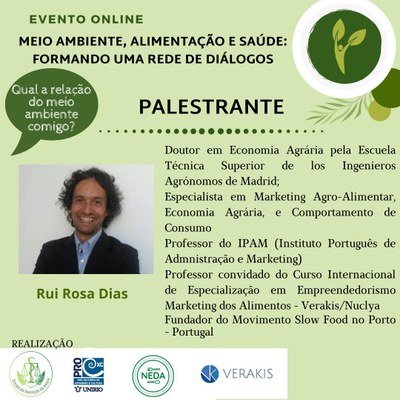 Evento 6 de outubro de 2020 - Palestrante Rui Rosa