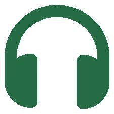 Fone de ouvido verde