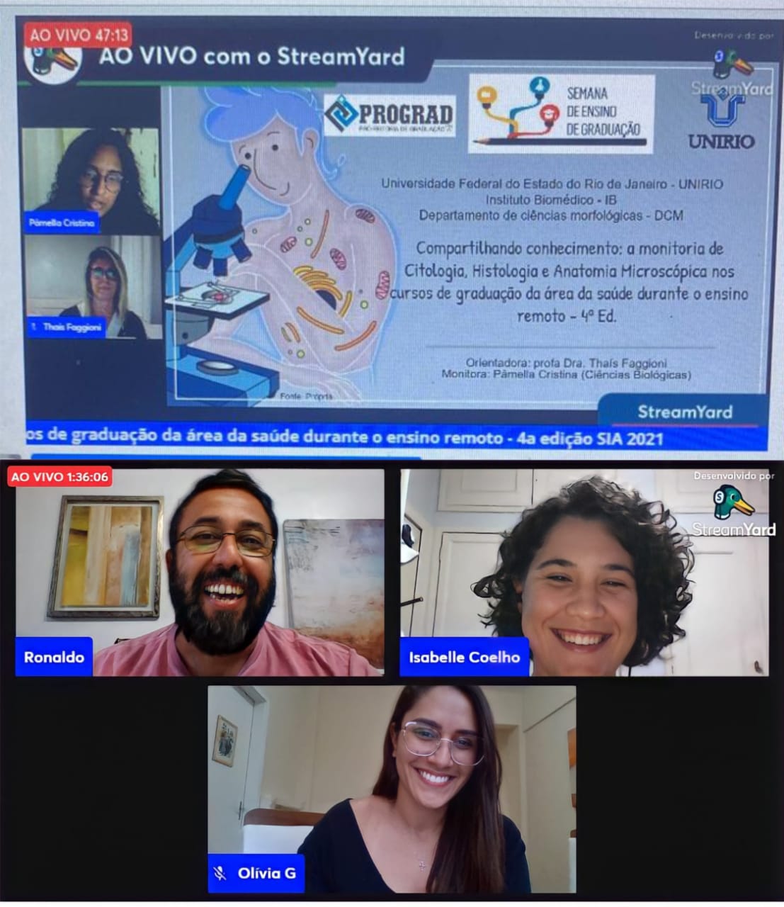 Monitoras de Histologia apresentam seus projetos na SIA 2021