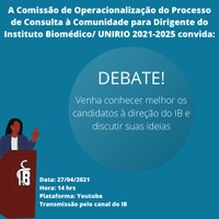 Divulgada as Normas para a condução do debate entre os Candidatos à direção do IB