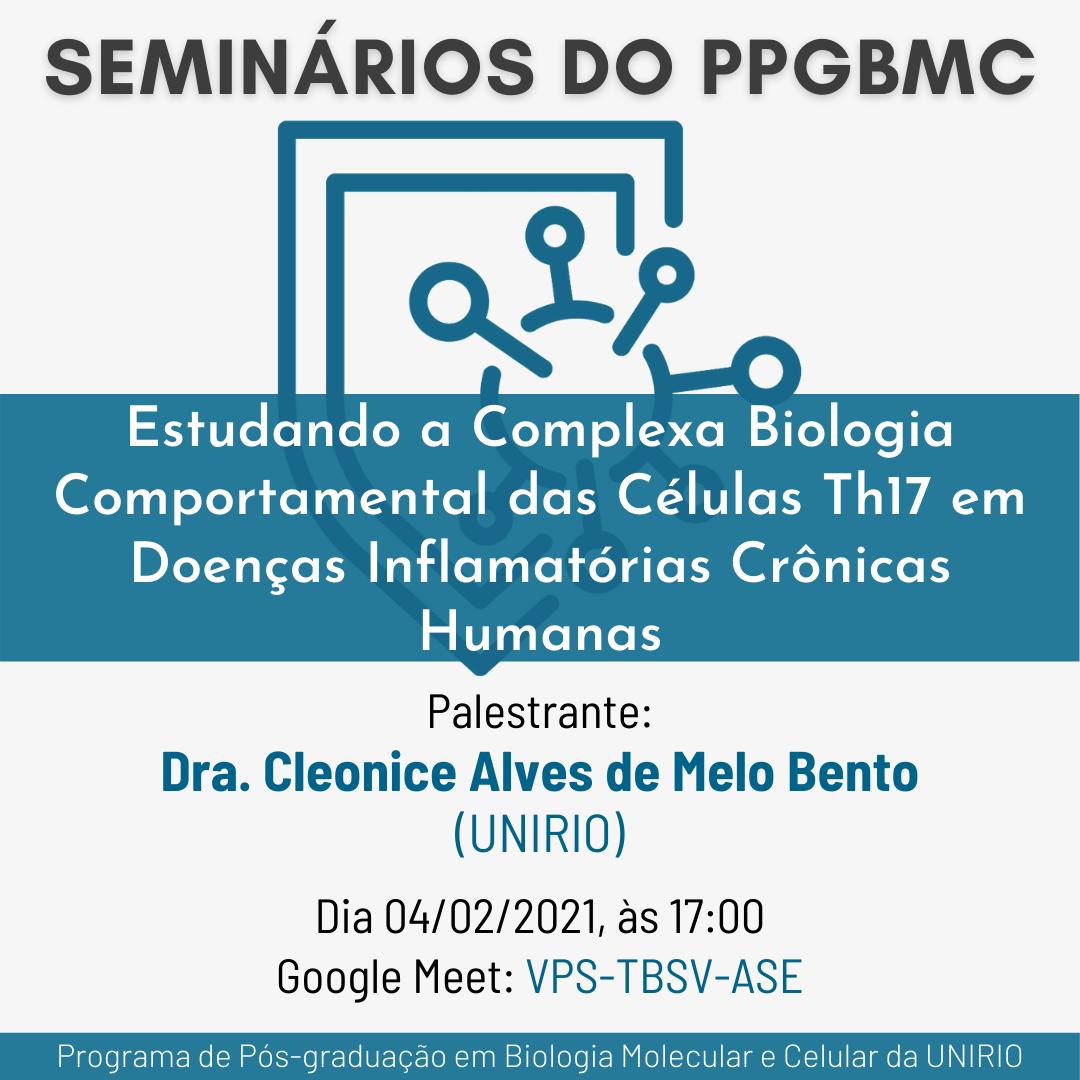 Palestra Virtual “Estudando a complexa biologia comportamental das células Th17 em doenças inflamatórias crônicas humanas”