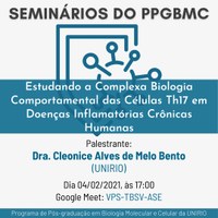 Palestra Virtual “Estudando a complexa biologia comportamental das células Th17 em doenças inflamatórias crônicas humanas”