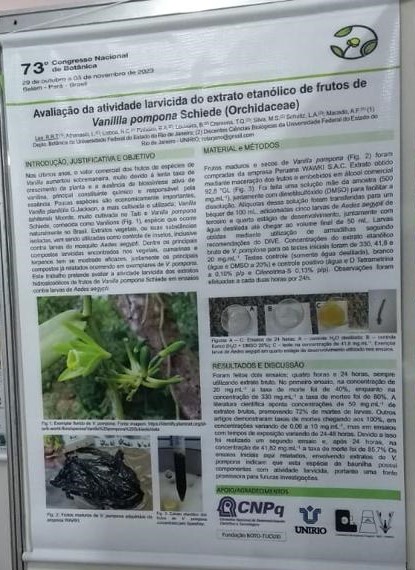 Discentes da disciplina Plantas Medicinais, Condimentares e Aromáticas apresentam trabalho no Congresso Nacional de Botânica