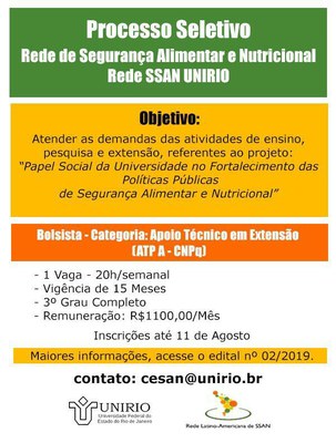 Chamada Edital bolsista