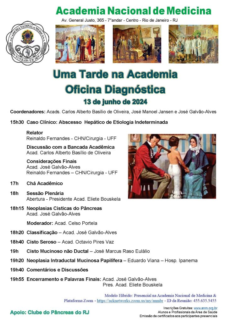  Uma Tarde na Academia: Oficina Diagnóstica - 13 de junho - 15:30h