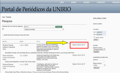Como pesquisar - Lista de resultados