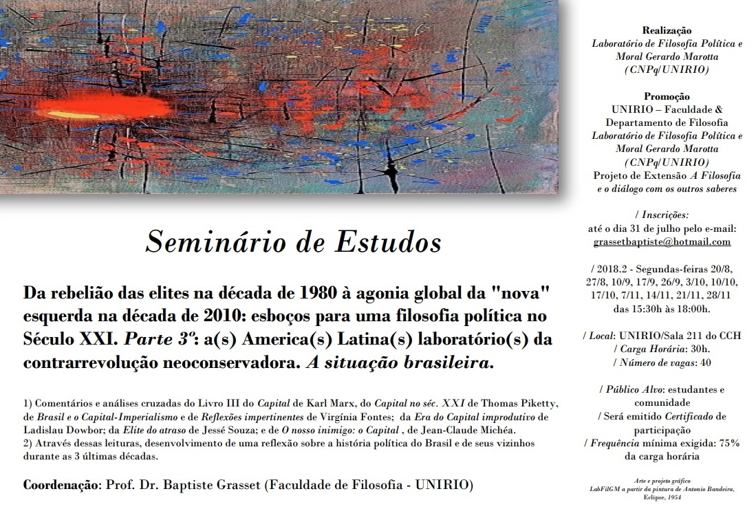 Folder do Seminário de Filosofia e Política