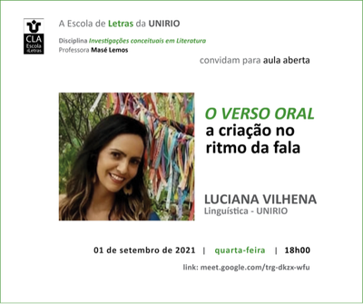 Aula aberta - Luciana Vilhena 2021 Aula aberta - Luciana Vilhena 2021