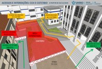 Mudança no acesso ao Ibio devido ao avanço das obras