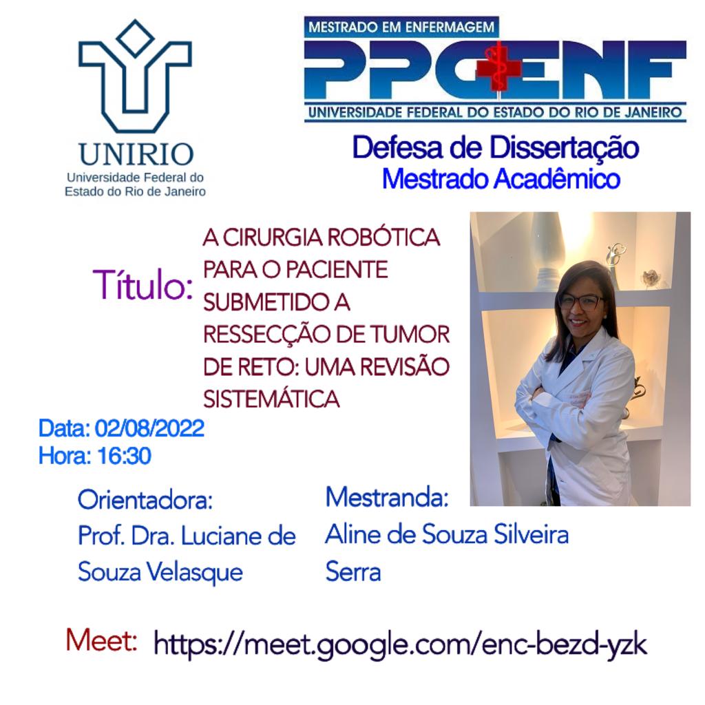 DEFESA DE DISSERTAÇÃO - ALINE  DE SOUZA SILVEIRA SERRA