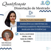 Exame de qualificação da mestranda Sabrina Torres Teixeira 