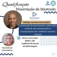 Exame de qualificação do mestrando Rodrigo Ribeiro Azevedo