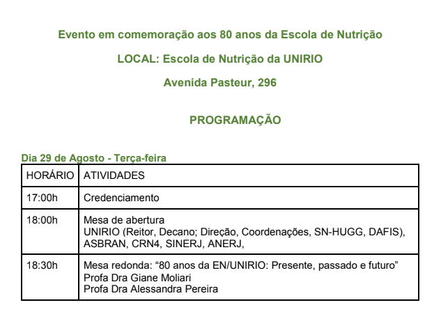evento nutricao