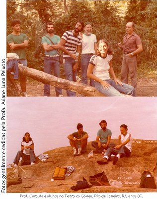 Prof. Carauta com alunos Prof. Carauta com alunos