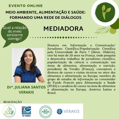 Evento dia 6 de outubro de 2020 - Mediadora  Juliana Santos