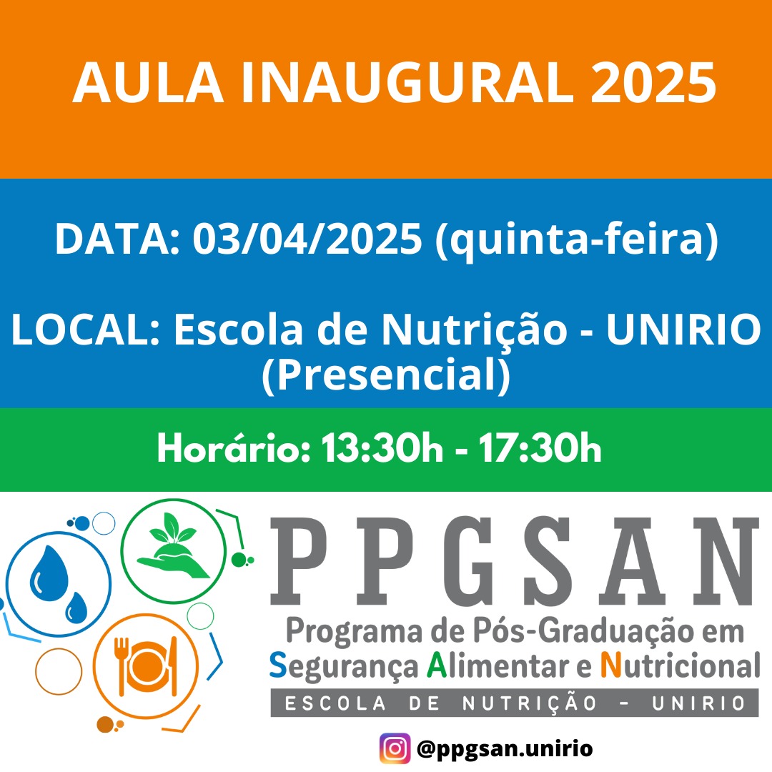 Evento - PPGSAN Aula Inaugural 2025 