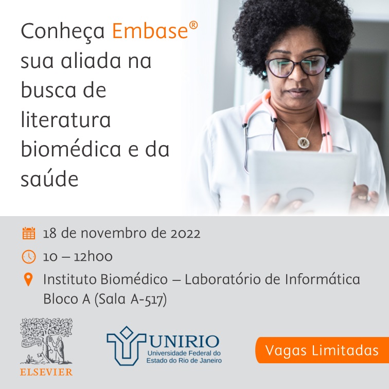 Biblioteca do IB abre inscrições para treinamento da ferramenta Embase