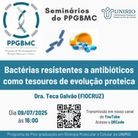 Seminários PPGBMC do dia 9 de julho falará sobre bactérias resistentes a antibióticos