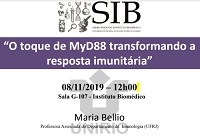 Ciclo de Seminários do IB discute ' O toque de MyD88 transformando a resposta imunitária'