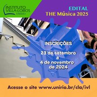 Publicado o Edital THE Música 2025