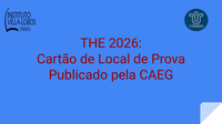 THE 2026: Cartão do Local de Prova