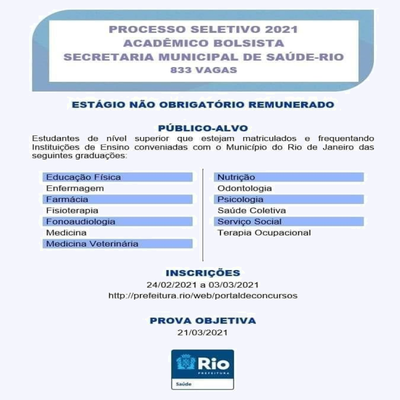 Divulgação vagas