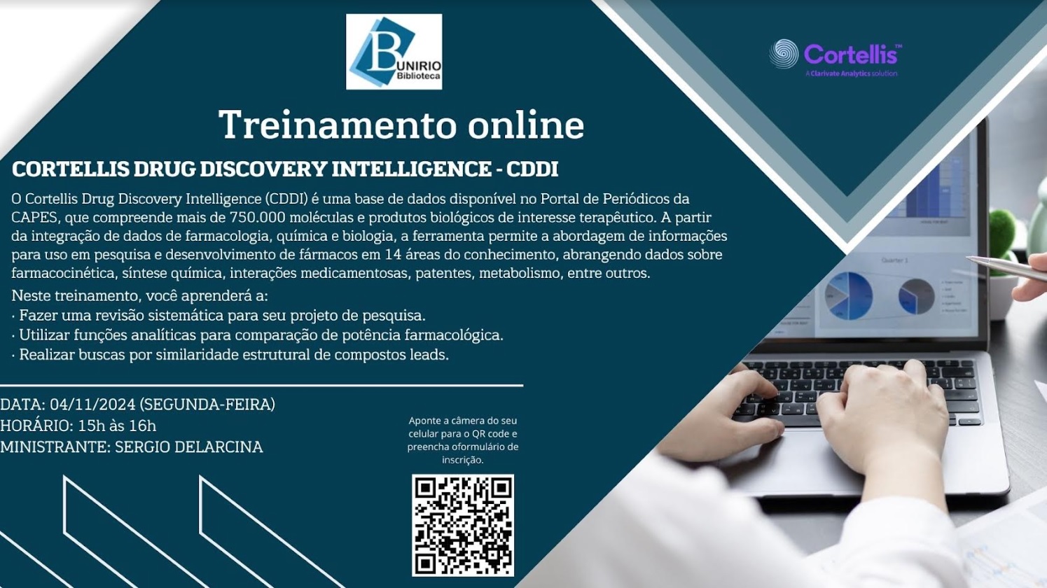 Biblioteca Setorial do IB promove treinamento da Base de dados Cortellis Drug Discovery Intelligence