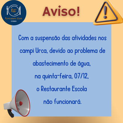 Atividades suspensas 07/12