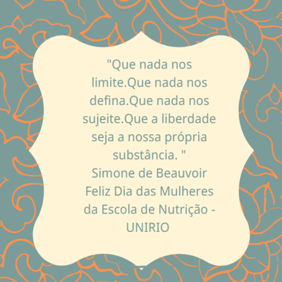 Feliz Dia das Mulheres