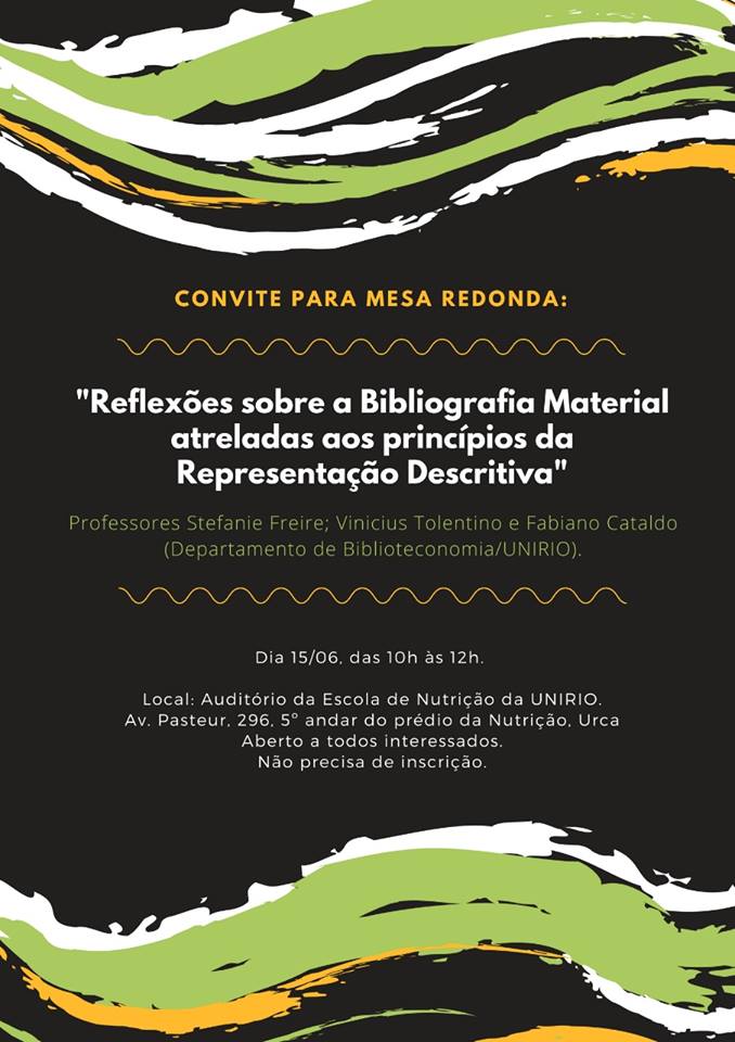 Cartaz mesa redonda biblioteconomia