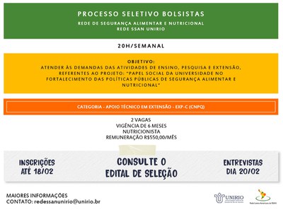 Processo Seletivo Bolsistas