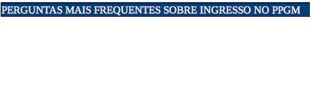 Ingresso PPGM