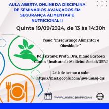 Seminários Avançados em Segurança Alimentar e Nutricional II do PPGSAN