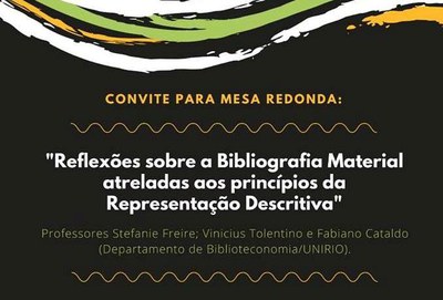 Cartaz mesa redonda biblioteconomia