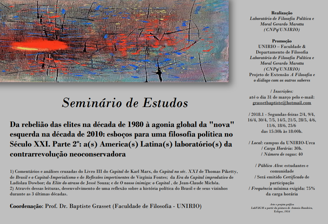 Folder seminário (Imagem: Divulgação)