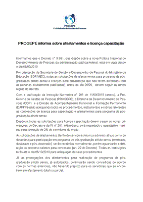 Progepe Afastamentos