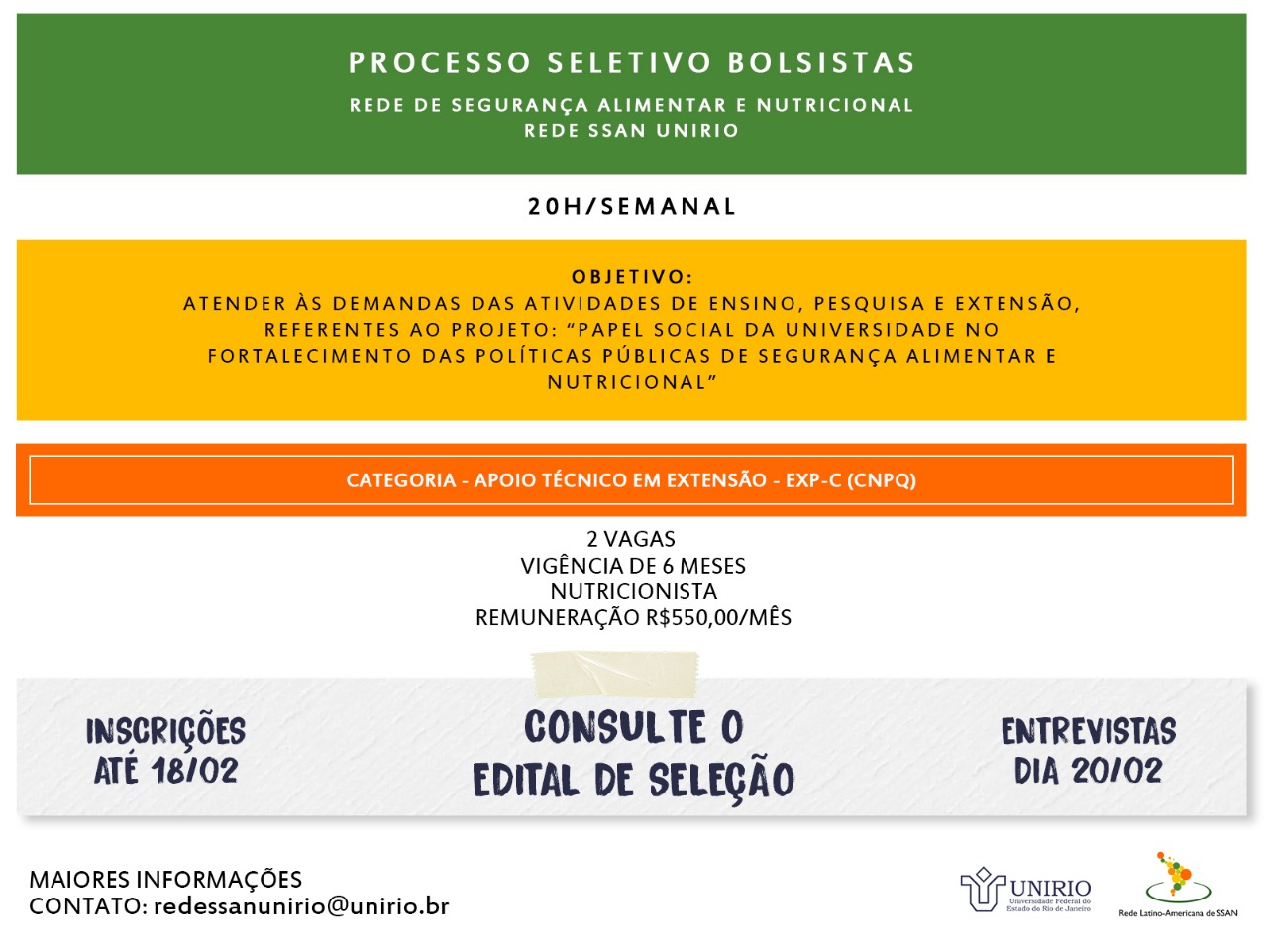 Processo Seletivo Bolsistas