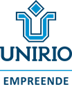 Logotipo azul da Unirio Empreende