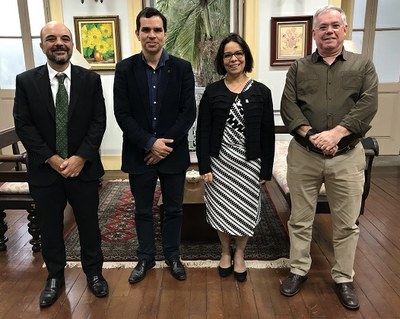 Da esquerda para a direita: Carlos Frederico Rocha, Ricardo Cardoso, Denise Pires Carvalho e Benedito Adeodato (Foto: Comso)