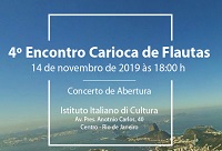IV Encontro Carioca de Flautas:  de 14 a 16 de novembro de 2019