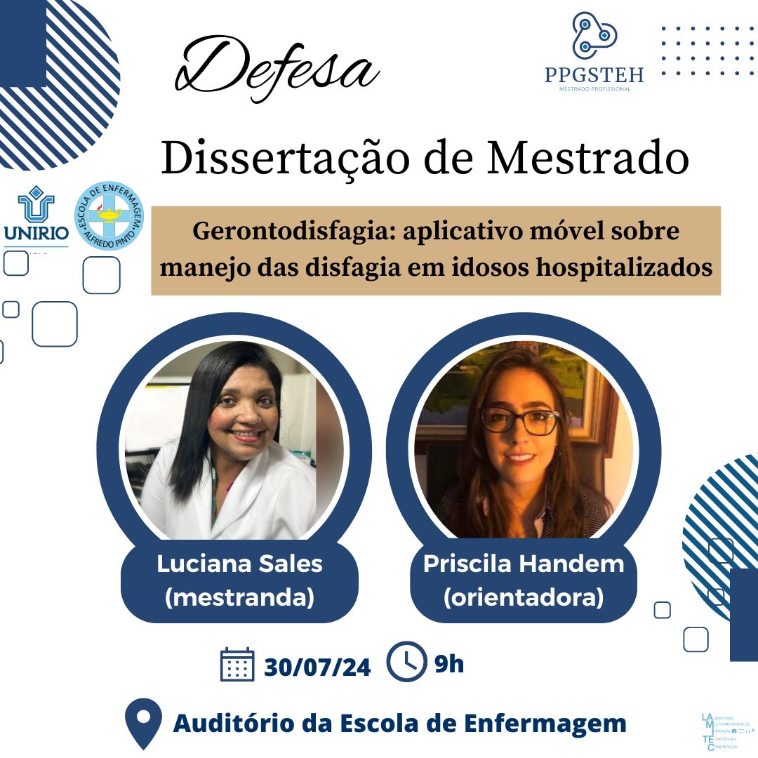 Defesa de produto da mestranda Luciana Leonicio Pereira Sales