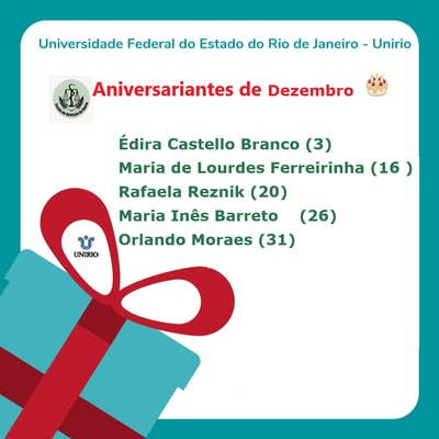 Aniversariantes de Dezembro