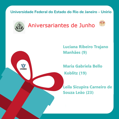 Aniversariantes de Junho