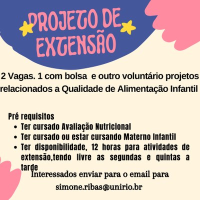 Cartaz seleção extensão