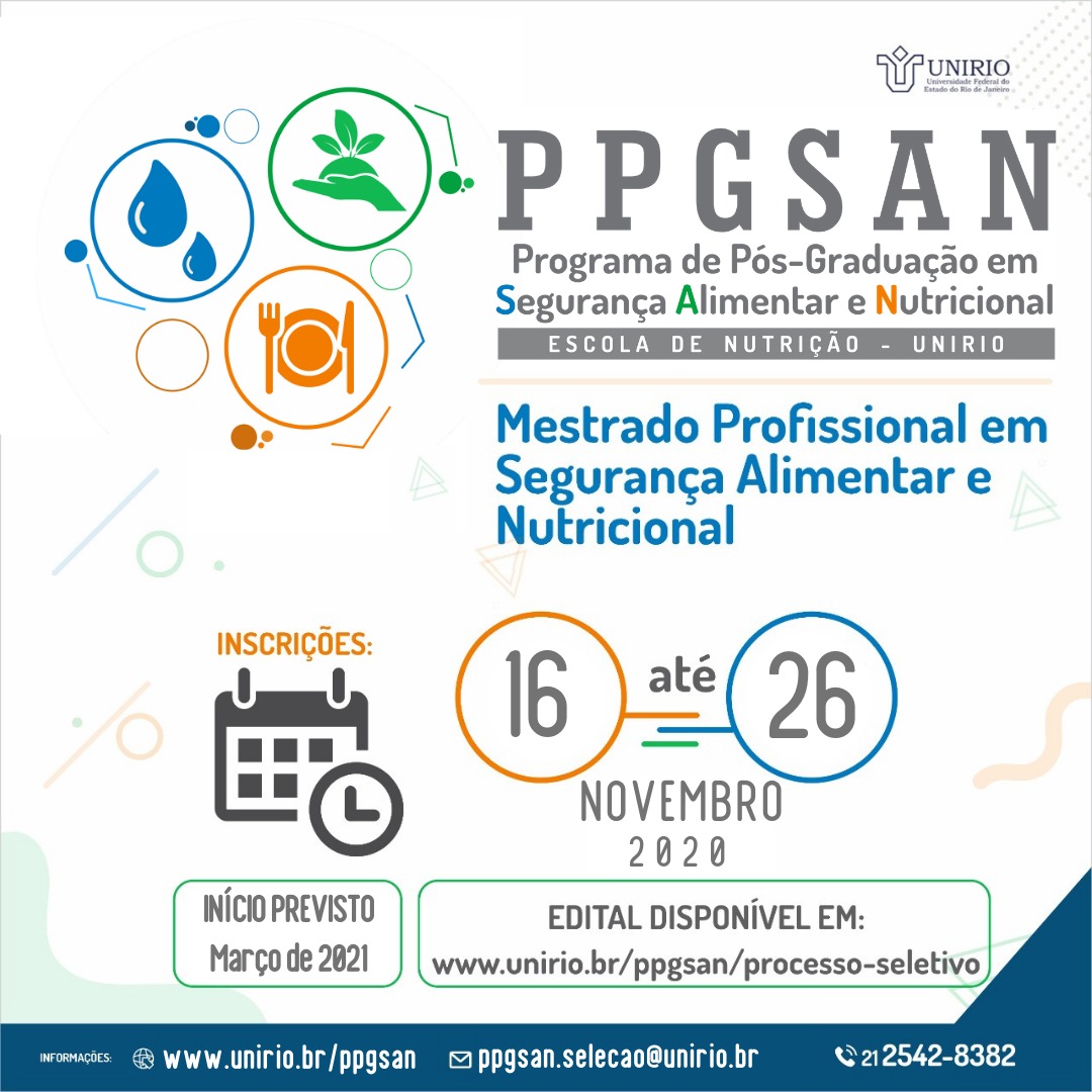 PPGSAN 2021 - Inscrições