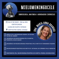 Projeto Tutoria em Anatomia anuncia aula aberta de Mielomeningocele