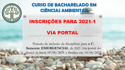 INSCRIÇÕES EM  DISCIPLINAS 2021-1