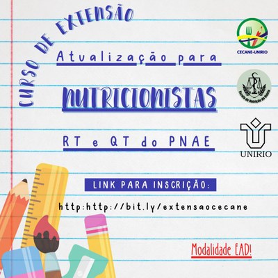 Evento Curso de Extensão - Atualização para Nutricionistas