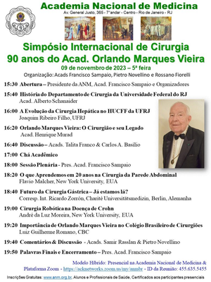 Simpósio Internacional de Cirurgia: 90 anos do Acad. 
